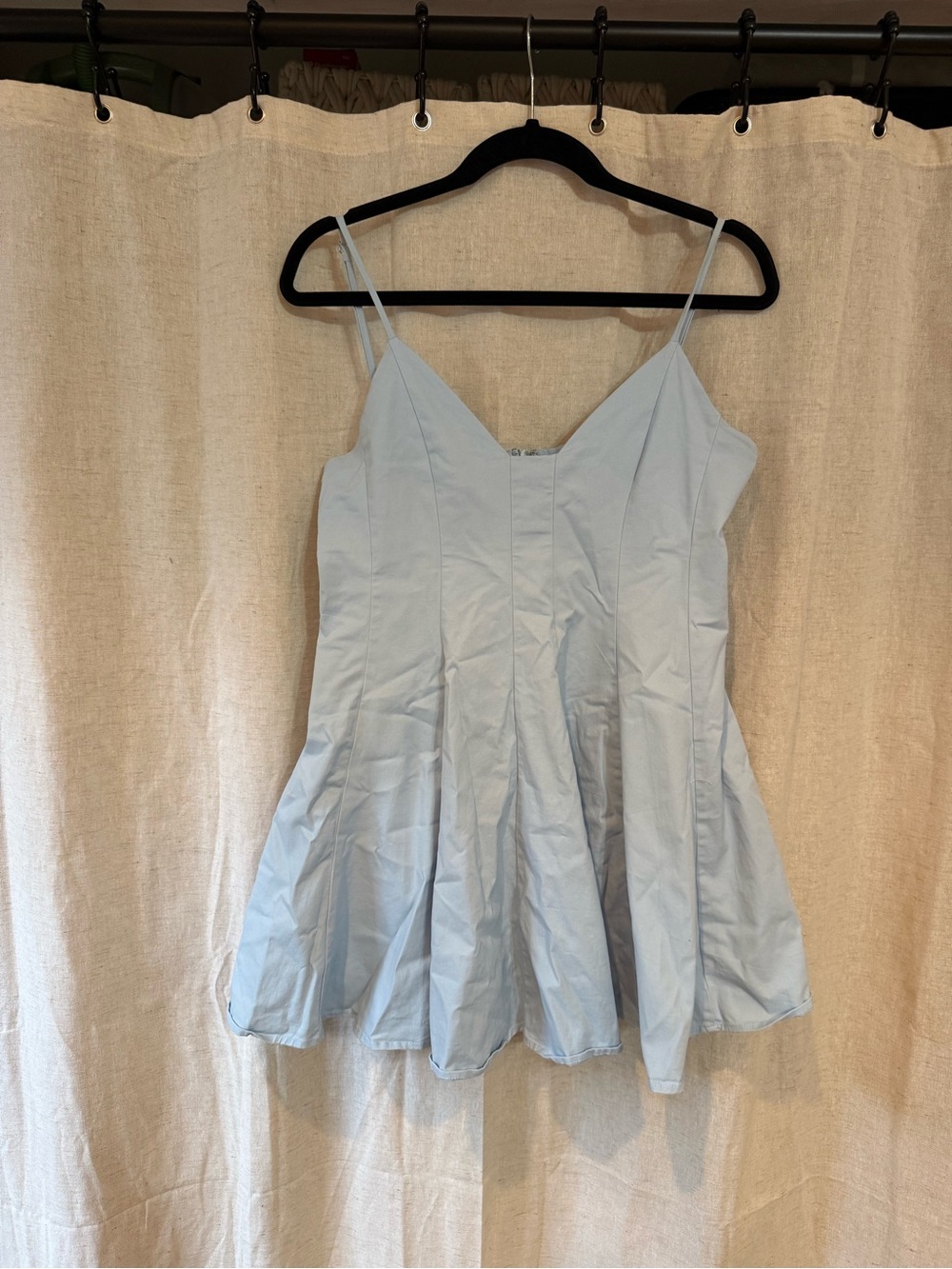 Light Blue “Baby Pink” Spaghetti Strap Skater Dress